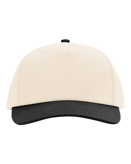 Richardson 356 Five-Panel Gramps Cap - Cream/ Black
