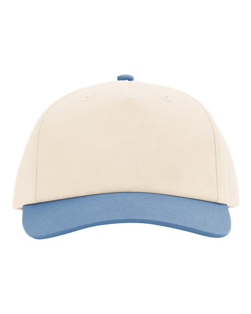 Richardson 356 Five-Panel Gramps Cap - Cream/ Light Denim