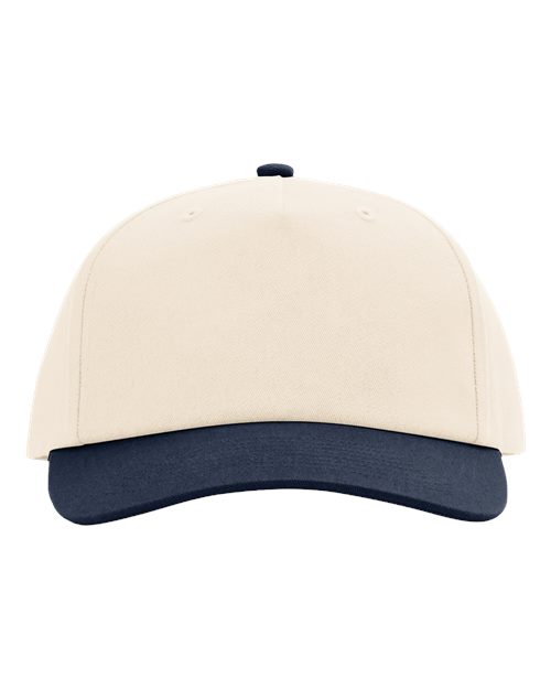 Load image into Gallery viewer, Richardson 356 Five-Panel Gramps Cap - Cream/ Navy
