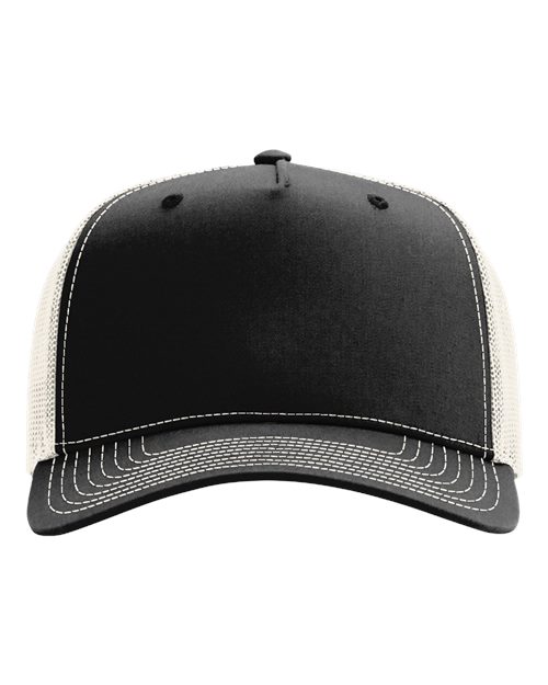Load image into Gallery viewer, Richardson 112FPC Five-Panel Champ Trucker Cap - Black/ Birch
