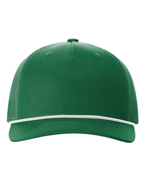 Load image into Gallery viewer, Richardson 112FPR Five-Panel Trucker Rope Cap - Kelly/ White

