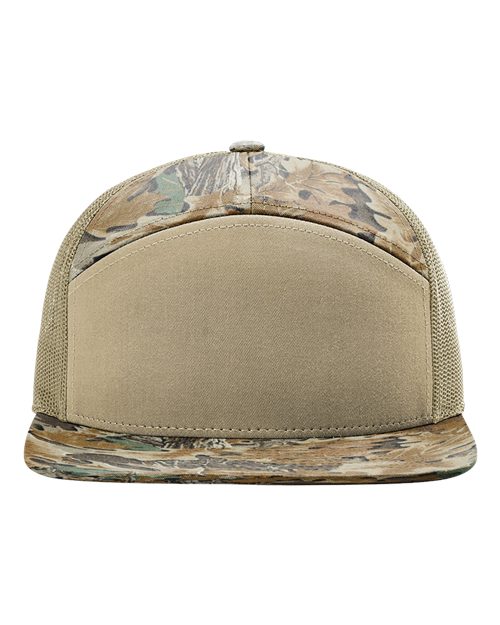 Richardson 168P Printed Seven-Panel Trucker Cap - Realtree Advantage/ Khaki