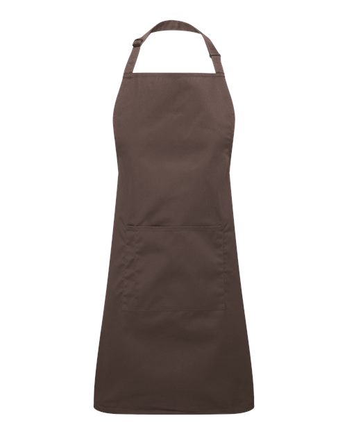 Artisan Collection by Reprime RP154 Recycled Pocket Bib Apron - Brown