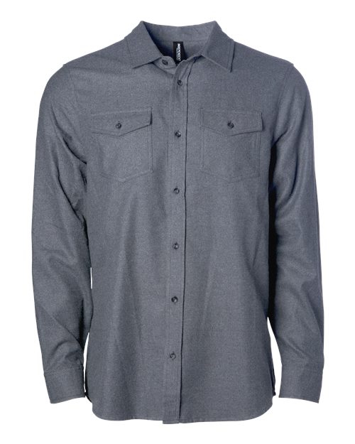 Independent Trading Co. EXP50F Unisex Flannel Shirt - Gunmetal Heather