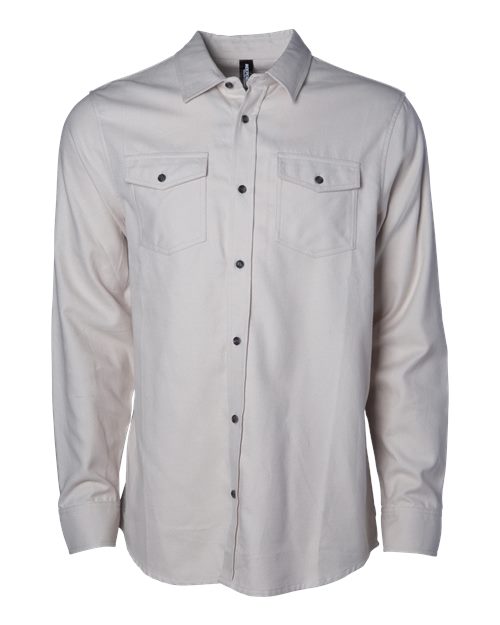 Independent Trading Co. EXP50F Unisex Flannel Shirt - Ivory Heather