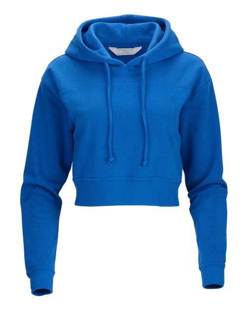 Boxercraft BW5404 Women's Cropped Fleece Hooded Sweatshirt - Electric Royal