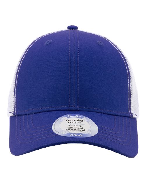 Infinity Her CHARLIE Women's Modern Trucker Cap - Royal/ White