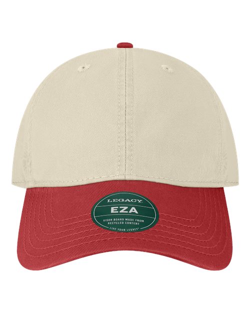 Load image into Gallery viewer, LEGACY EZA Relaxed Twill Dad Hat - Stone/ Cardinal Red
