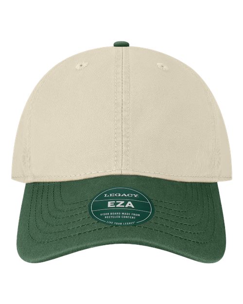 LEGACY EZA Relaxed Twill Dad Hat - Stone/ Dark Green
