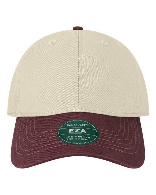 Load image into Gallery viewer, LEGACY EZA Relaxed Twill Dad Hat - Stone/ Maroon
