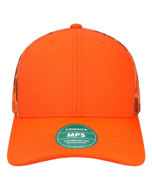 Load image into Gallery viewer, LEGACY MPS Mid-Pro Snapback Trucker Cap - Blaze Orange/ Camo
