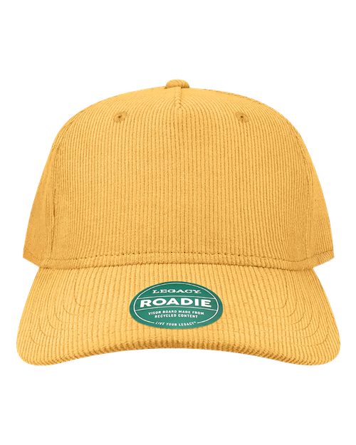 LEGACY ROADIE Five-Panel Adjustable Cap - Golden Amber Corduroy