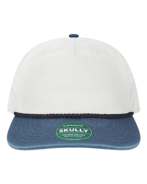 Load image into Gallery viewer, LEGACY Skully Rope Cap - White/ Navy-Navy

