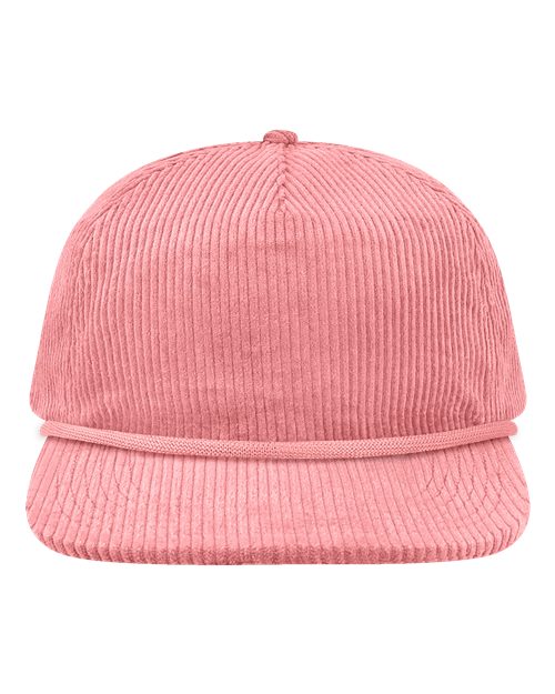 LOCALE WILSON Five-Panel Rope Cap - Bubblegum Corduroy