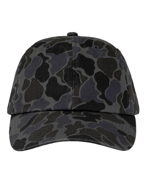 Load image into Gallery viewer, Valucap VC300A Bio-Washed Classic Dad Hat - Black Duck Camo
