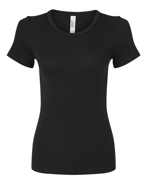 Women's Baby Rib Tee - Black