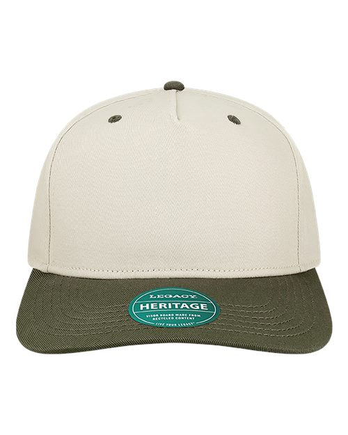 LEGACY HTA Heritage Twill Cap - Stone/ Olive Green