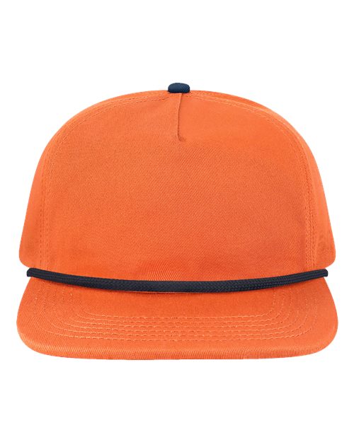 Load image into Gallery viewer, LOCALE WILSON Five-Panel Rope Cap - Apricot/ Navy
