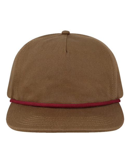 LOCALE WILSON Five-Panel Rope Cap - Brown/ Burgundy
