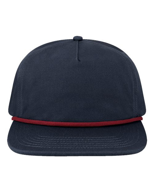 LOCALE WILSON Five-Panel Rope Cap - Navy/ Maroon