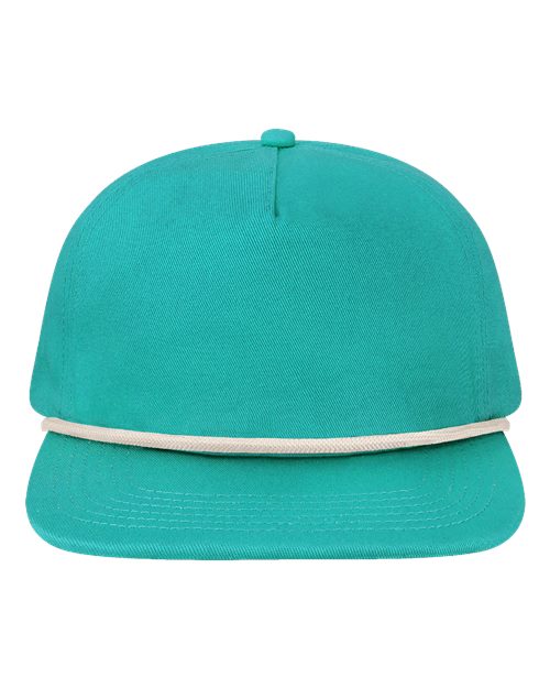 Load image into Gallery viewer, LOCALE WILSON Five-Panel Rope Cap - Teal/ White
