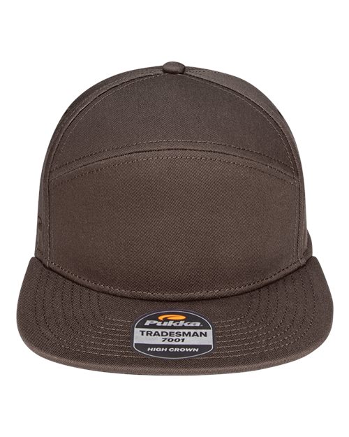 Load image into Gallery viewer, Pukka 7001P Tradesman Hybrid Six-Panel Cap - Brown
