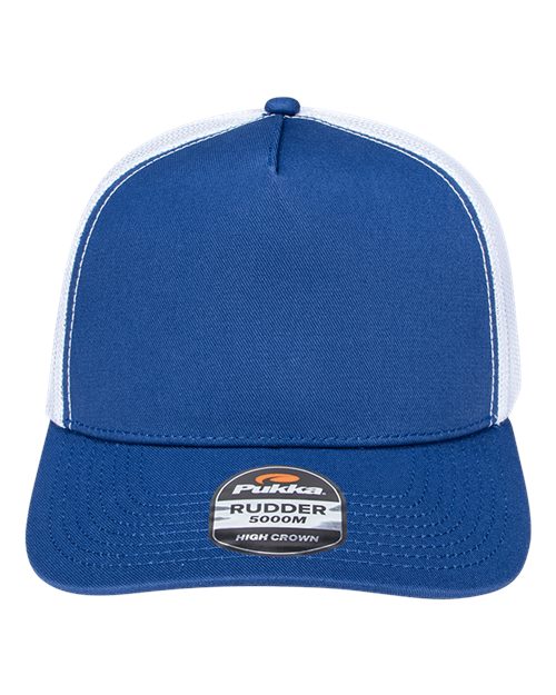 Pukka 5000M Rudder Five-Panel Cap - Royal/ White