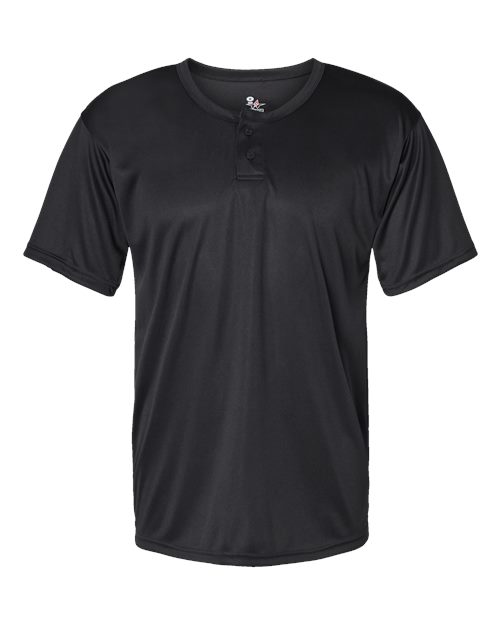 Alleson Athletic 7930 Men's B-Core Placket Jersey - Black