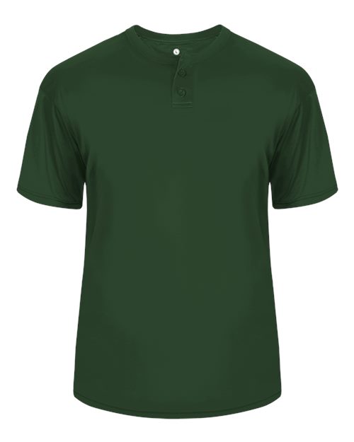 Alleson Athletic 7930 Men's B-Core Placket Jersey - Forest
