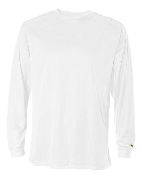 Badger 4104 Unisex B-Core Long Sleeve T-Shirt - White