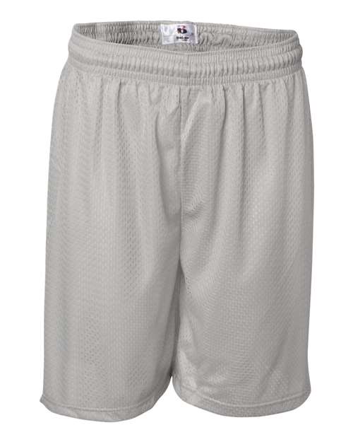 Badger 7207 Men's Pro Mesh 7" Shorts - Silver