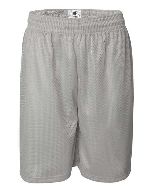 Badger 7209 Men's Pro Mesh 9" Shorts - Silver