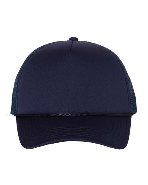 Valucap VC700 Foam Mesh-Back Trucker Cap - Navy/ Navy