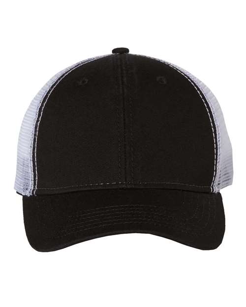 Load image into Gallery viewer, Valucap AH80 Bio-Washed Trucker Cap - Black/ White
