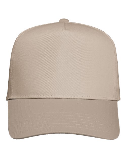 Valucap 8869 Five-Panel Twill Cap - Khaki