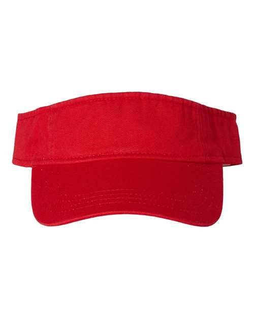 Load image into Gallery viewer, Valucap VC500 Bio-Washed Visor - Red
