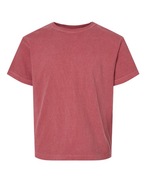 Youth Garment-Dyed Heavyweight T-Shirt - Crimson