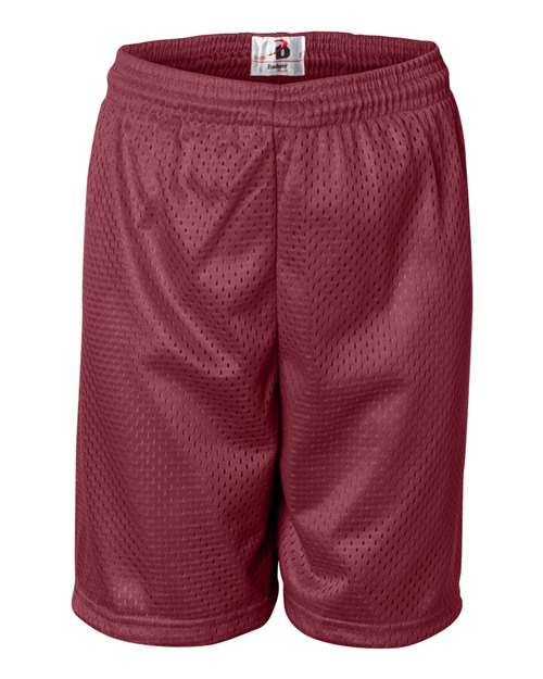 Badger 2207 Youth Pro Mesh 6" Shorts - Cardinal