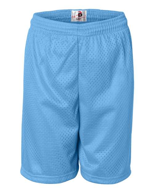 Badger 2207 Youth Pro Mesh 6" Shorts - Columbia Blue