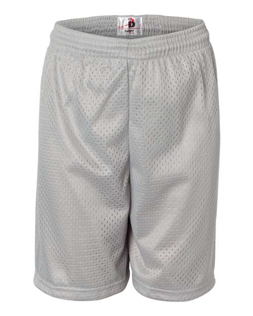Load image into Gallery viewer, Badger 2207 Youth Pro Mesh 6" Shorts - Silver
