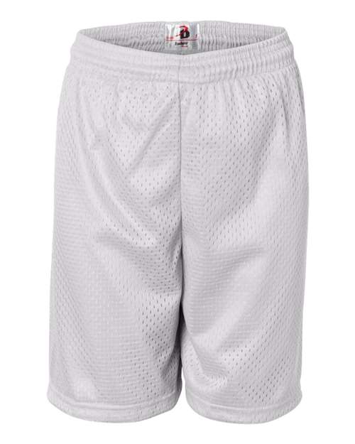 Badger 2207 Youth Pro Mesh 6" Shorts - White