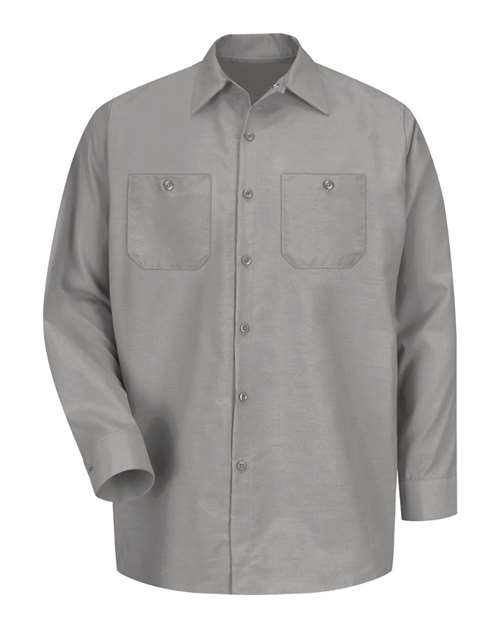 Load image into Gallery viewer, Red Kap SP14 Men's Industrial Long Sleeve Work Shirt - Light Grey
