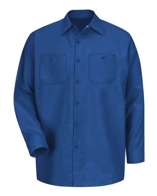 Red Kap SP14 Men's Industrial Long Sleeve Work Shirt - Royal Blue