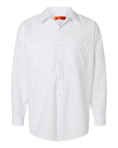 Red Kap SP14 Men's Industrial Long Sleeve Work Shirt - White