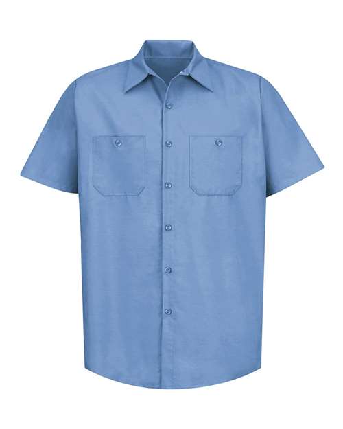 Load image into Gallery viewer, Red Kap SP24 Men's Industrial Short Sleeve Work Shirt - Light Blue
