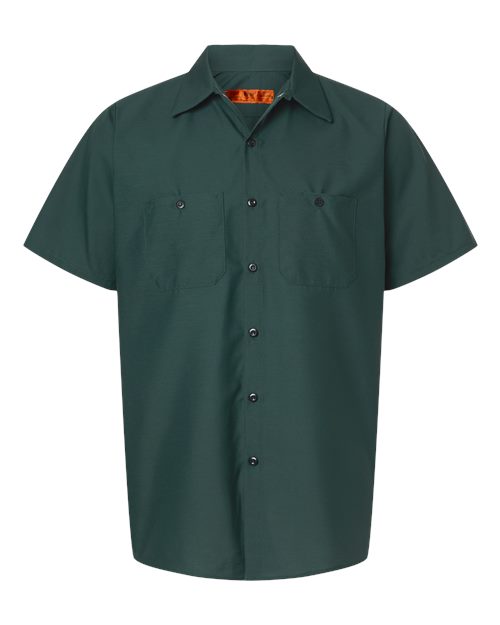 Load image into Gallery viewer, Red Kap SP24 Men's Industrial Short Sleeve Work Shirt - Spruce Green
