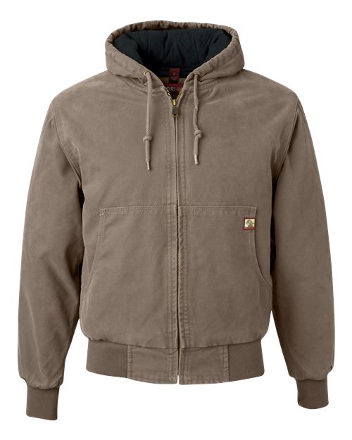 DRI DUCK 5020 Men's Cheyenne Boulder Cloth™ Hooded Jacket with Tricot Quilt Lining - Gravel