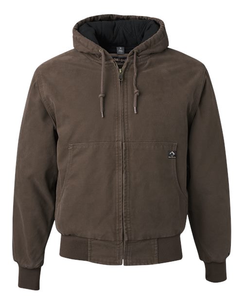 Load image into Gallery viewer, DRI DUCK 5020 Men's Cheyenne Boulder Cloth™ Hooded Jacket with Tricot Quilt Lining - Tobacco
