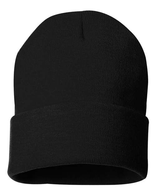 Load image into Gallery viewer, Sportsman SP12 12" Solid Cuffed Beanie - Black
