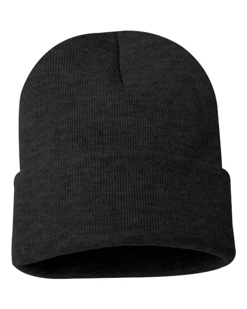 Sportsman SP12 12" Solid Cuffed Beanie - Heather Charcoal